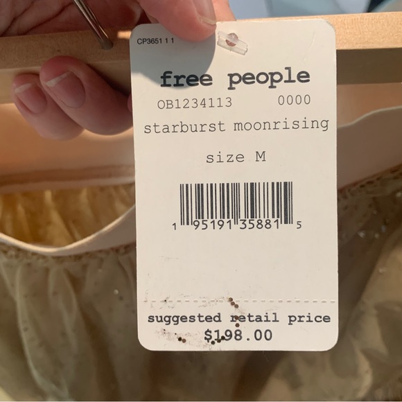 Free People Can’t Stop The Feeling gold glitter skirt M - Picture 5 of 5